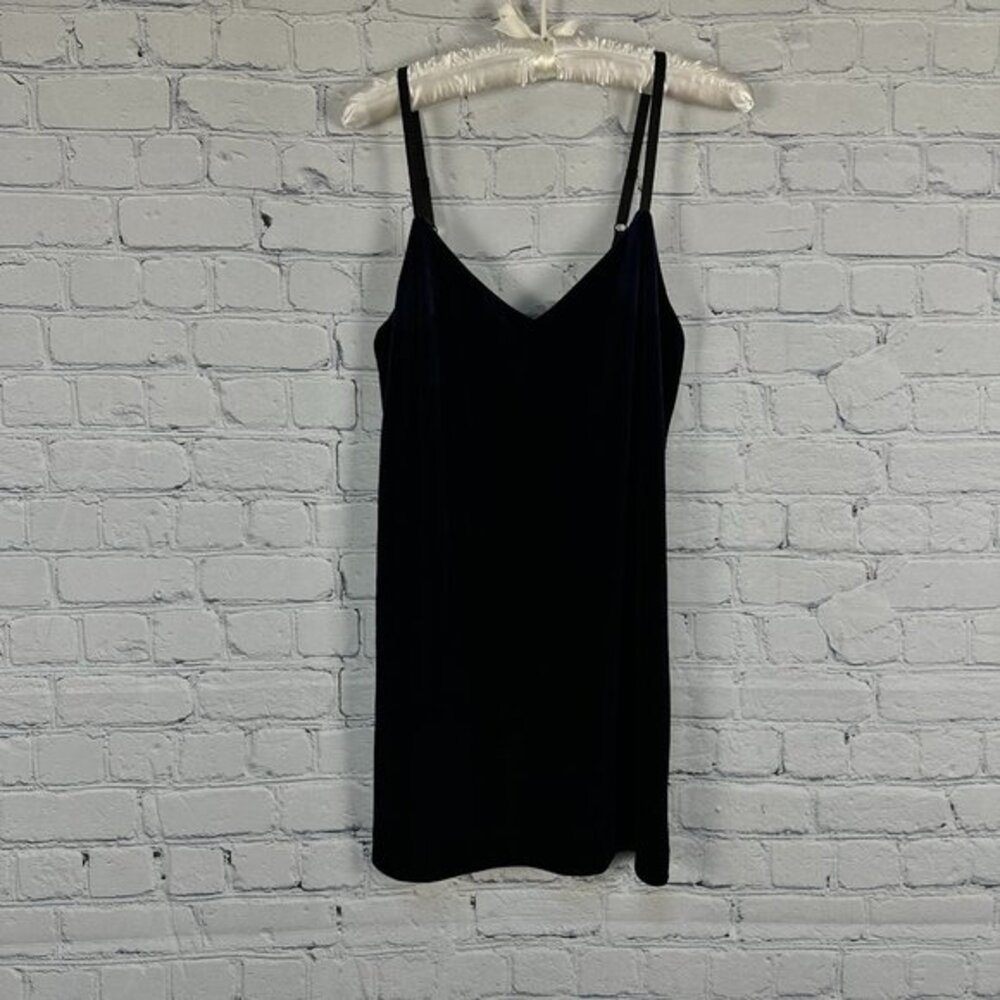 Necessary Objects Women's Velvet V-Neck Slip Dress, Size Small, Sapphire Blue
